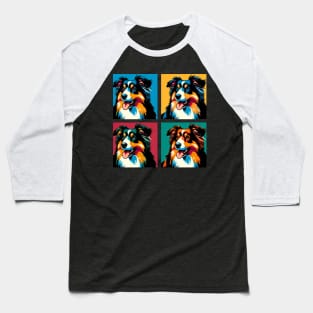 Miniature American Shepherd Pop Art - Dog Lover Gifts Baseball T-Shirt